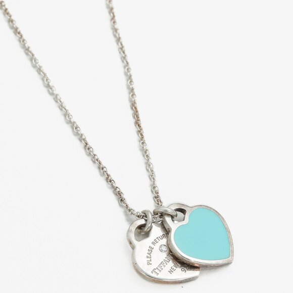 Tiffany & Co. Return To Tiffany Twin Hearts Silver Necklace - Picture 2 of 5